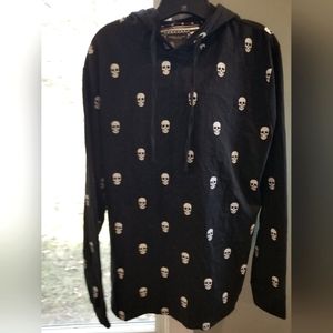 Denim & Flower Ricky Singh Skull Hoodie size Large 100% Cotton Mens/Womans Large